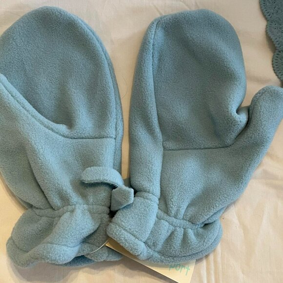 GeeGee Sport Polar fleece scarf and mitts set for woman NWT. pastel blue - Picture 6 of 9